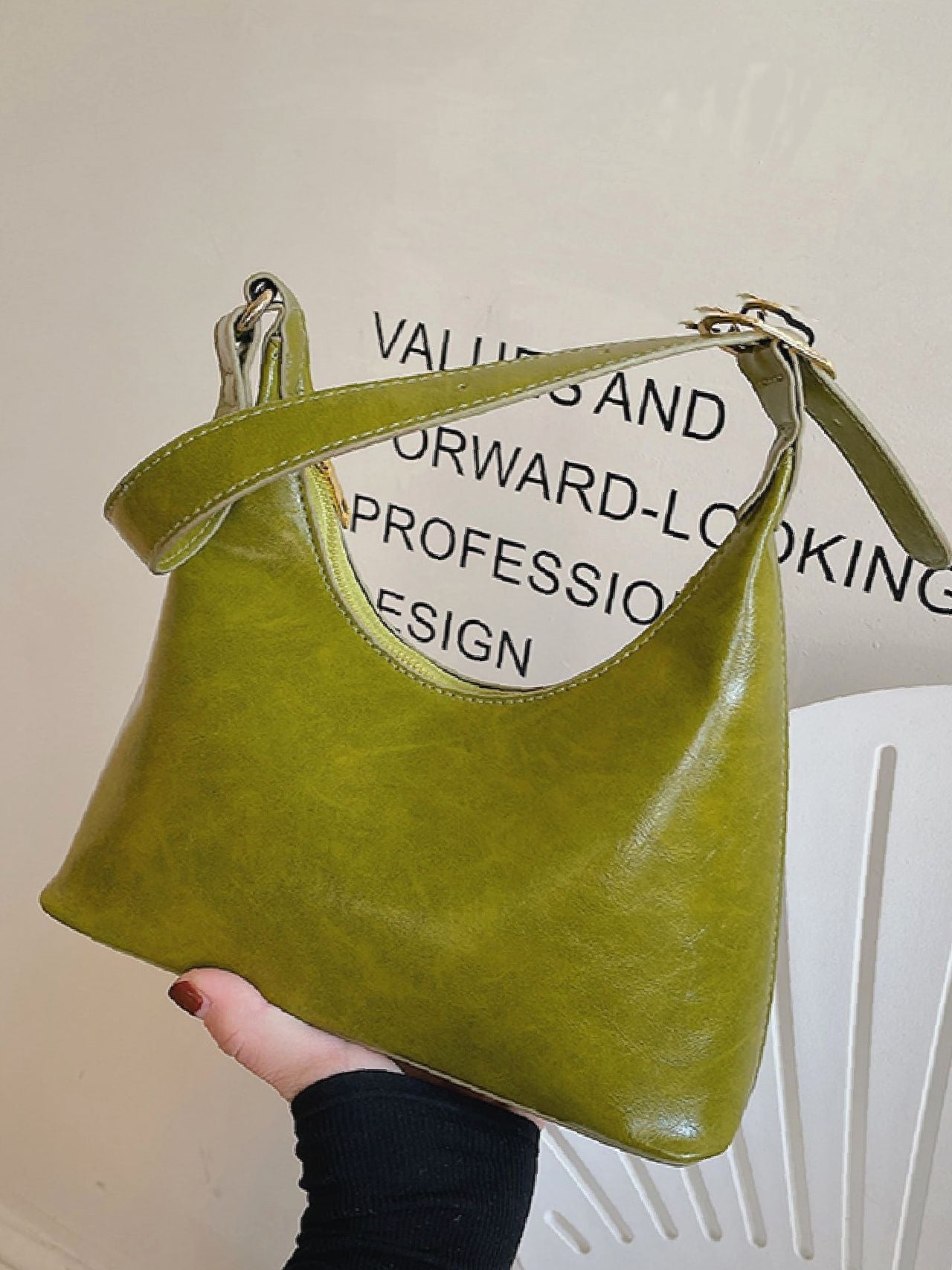 Baguette Shoulder Bag Vintage Design Women Handbag