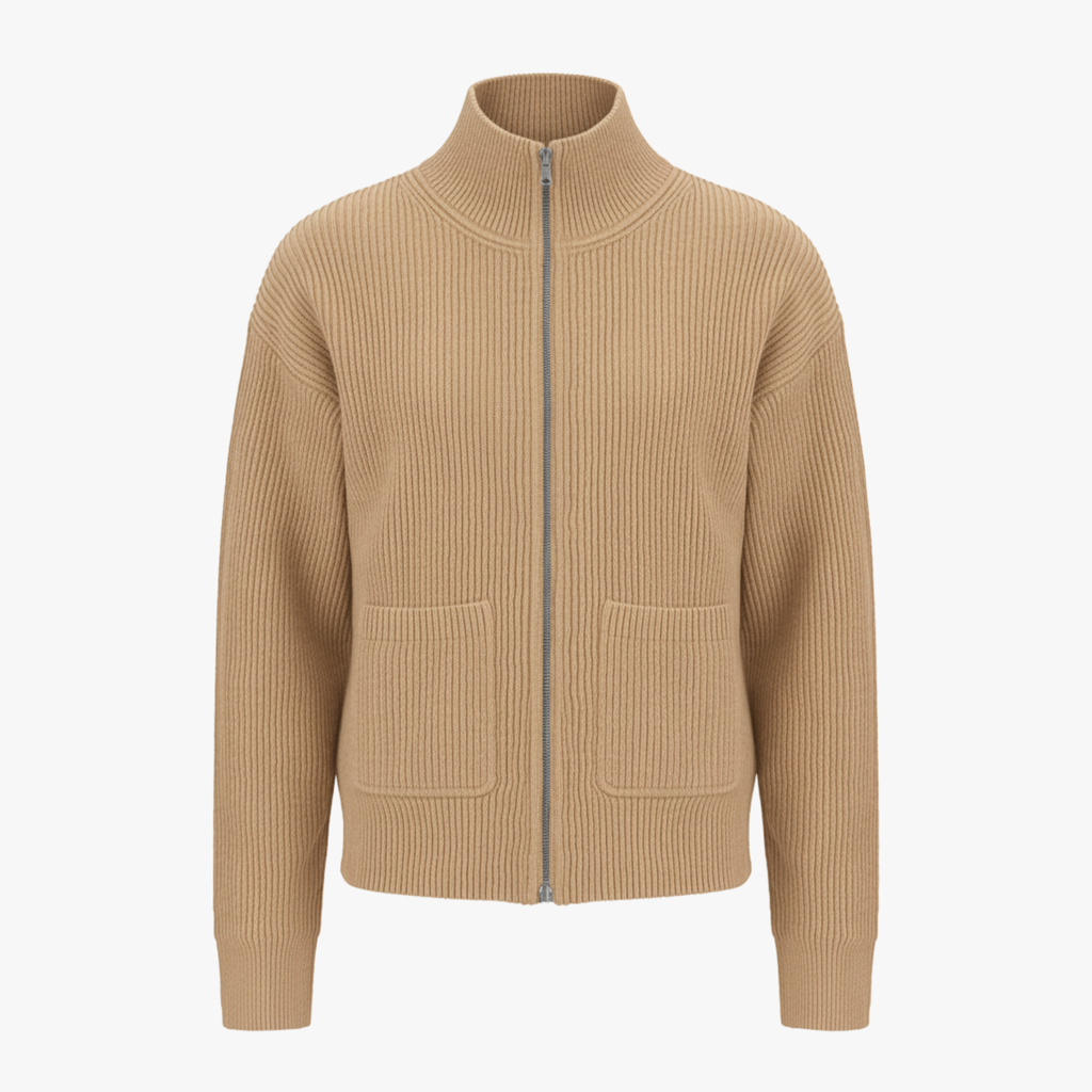 Men’s Zip-Up Knit Sweater