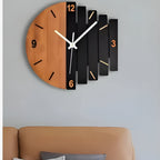 Large Wooden Modern Wall Clock