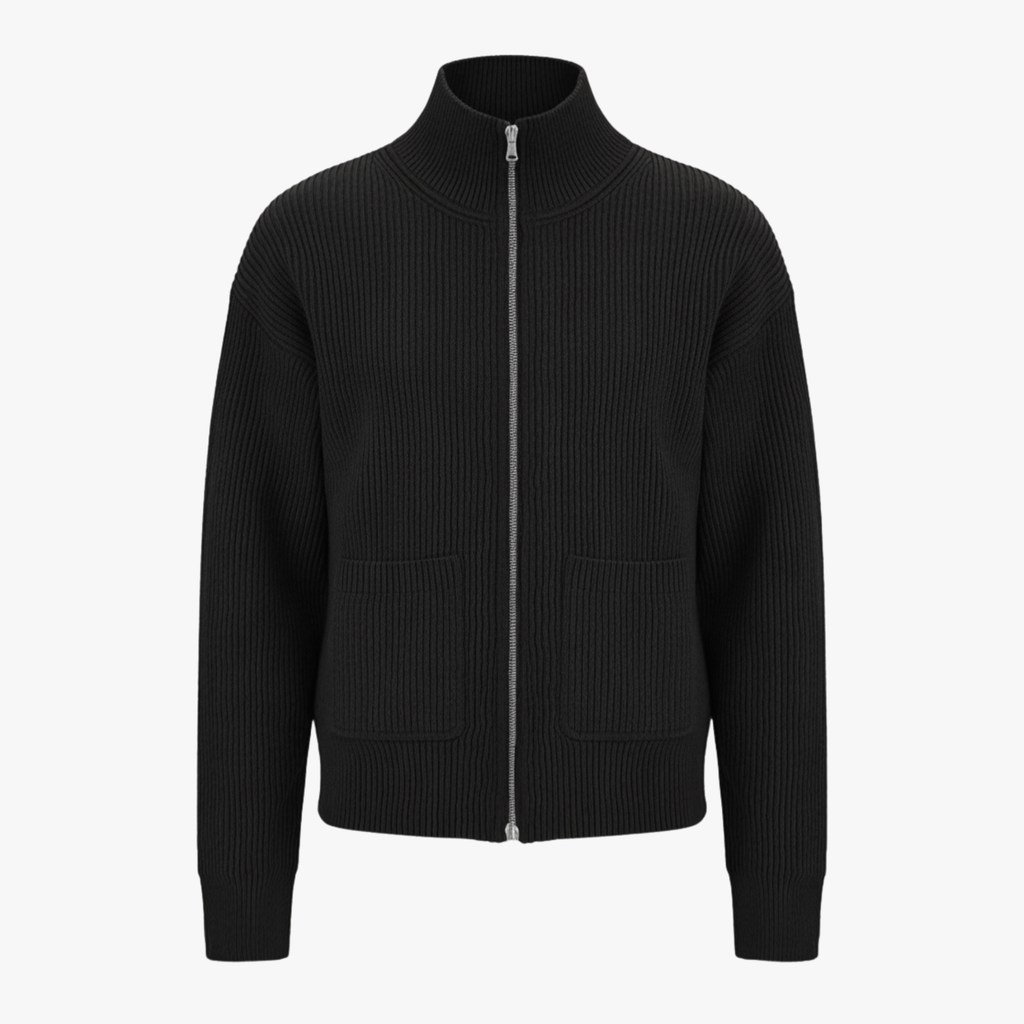 Men’s Zip-Up Knit Sweater