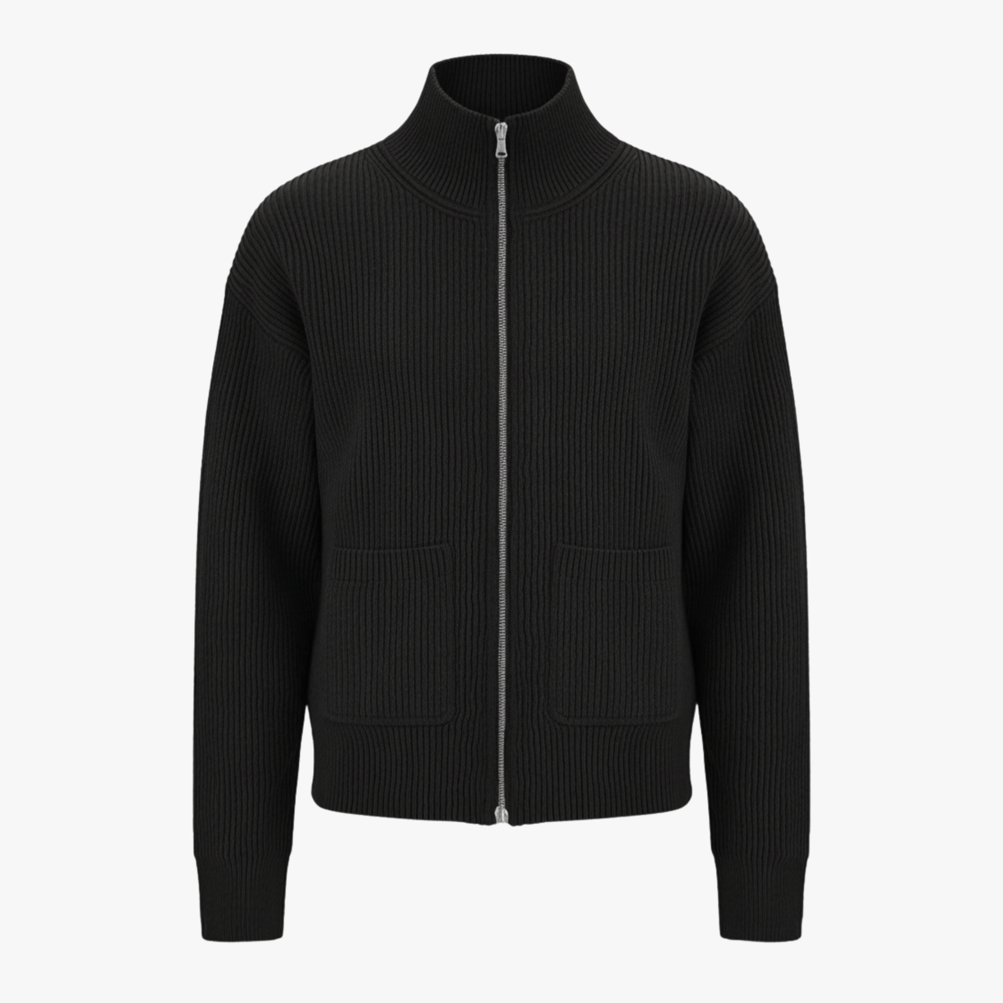 Men’s Zip-Up Knit Sweater