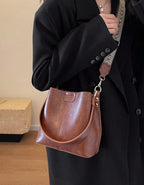 PU Bucket Bag Versatile Shoulder Handbag Women Tote Bag