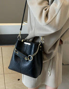 PU Bucket Bag Versatile Shoulder Handbag Women Tote Bag