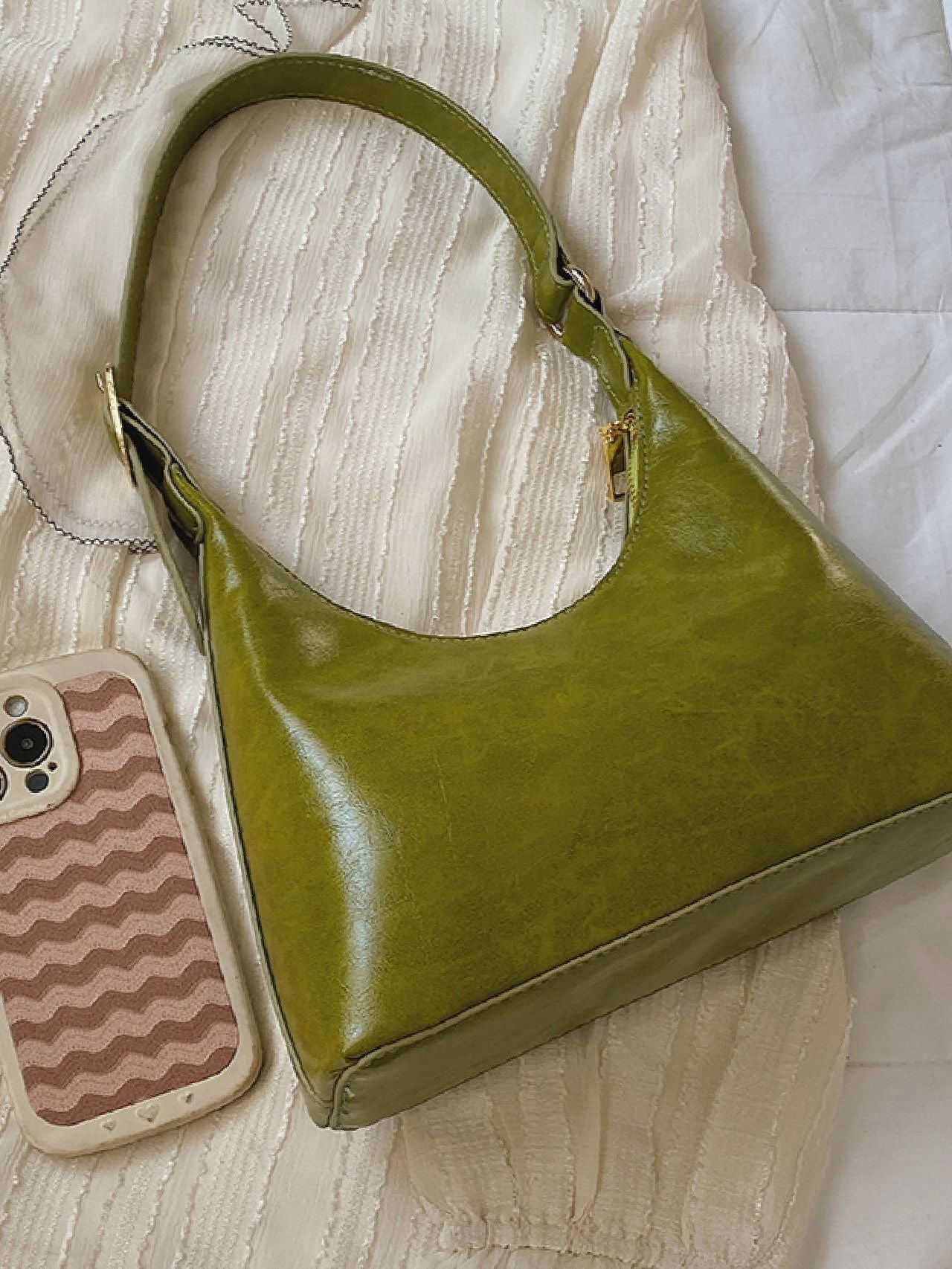 Baguette Shoulder Bag Vintage Design Women Handbag