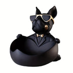 Bulldog Decorative Tray Statue