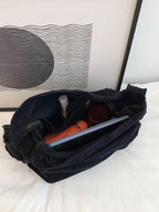 Minimalist Ripped Trim Shoulder Bag for Women Shoulder Bags