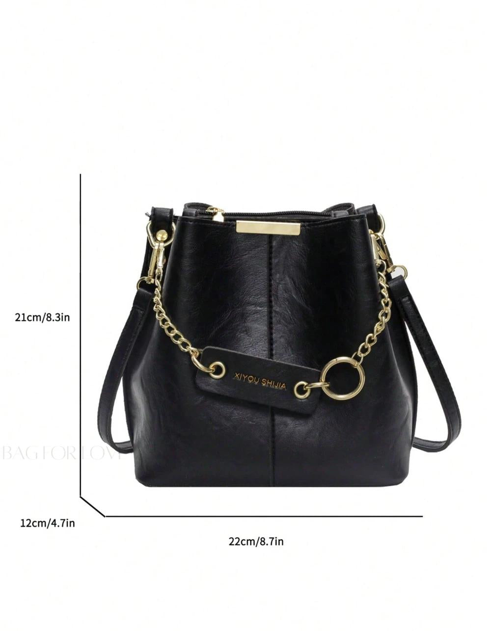 PU Bucket Bag Versatile Shoulder Handbag Women Tote Bag