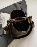 PU Bucket Bag Versatile Shoulder Handbag Women Tote Bag