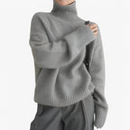 Women’s Oversized Turtleneck Knit Sweater