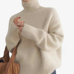 Women’s Oversized Turtleneck Knit Sweater