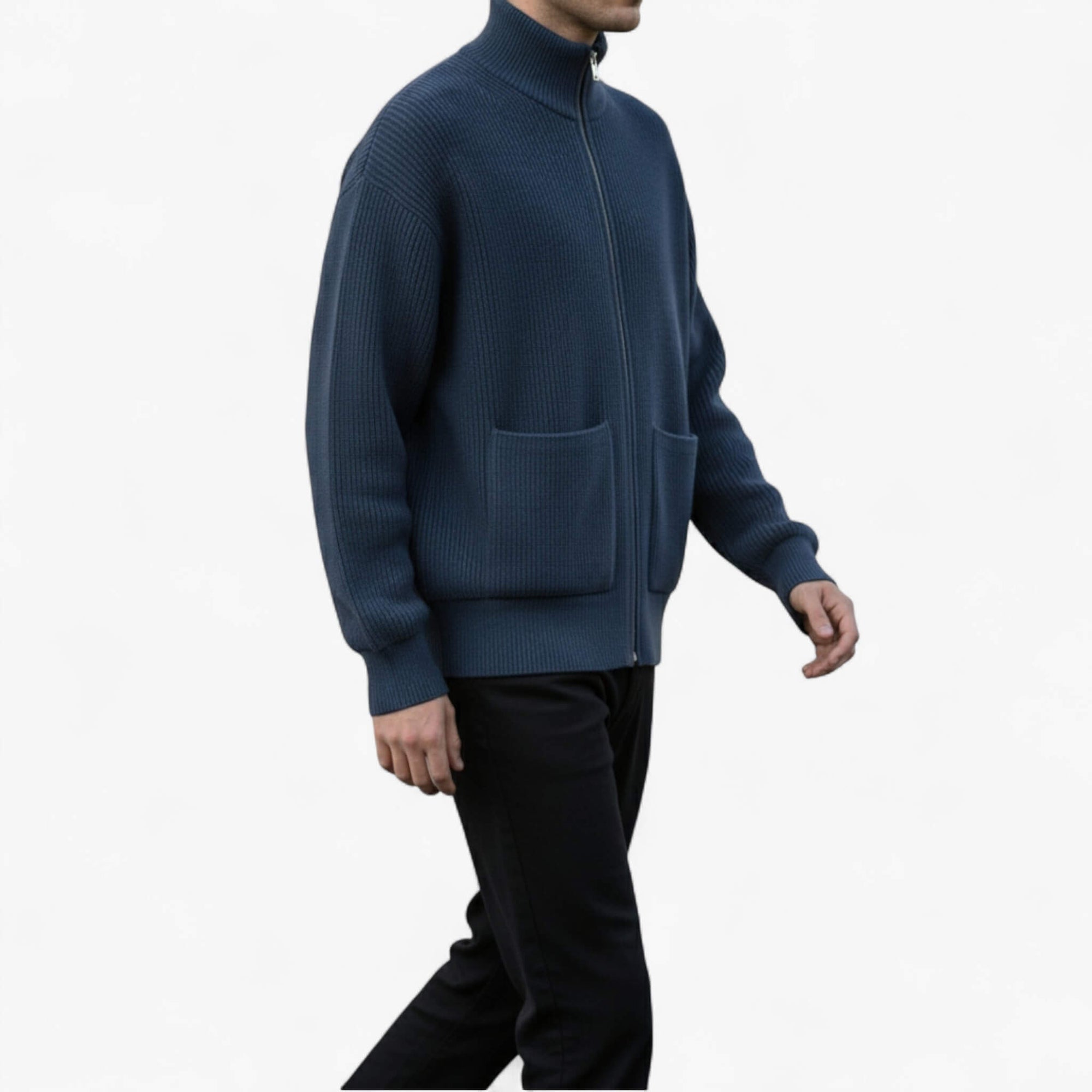 Men’s Zip-Up Knit Sweater