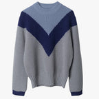 Women’s Crew Neck Geometric Knit Sweater