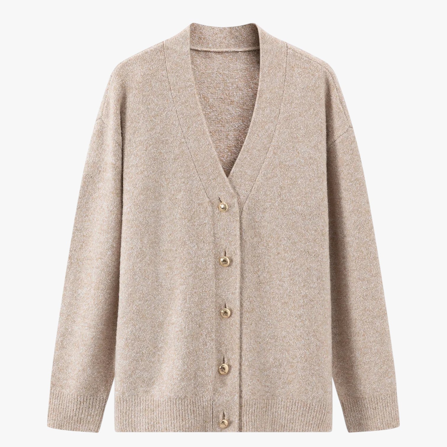 Women’s V-Neck Button Front Knit Cardigan Sweater