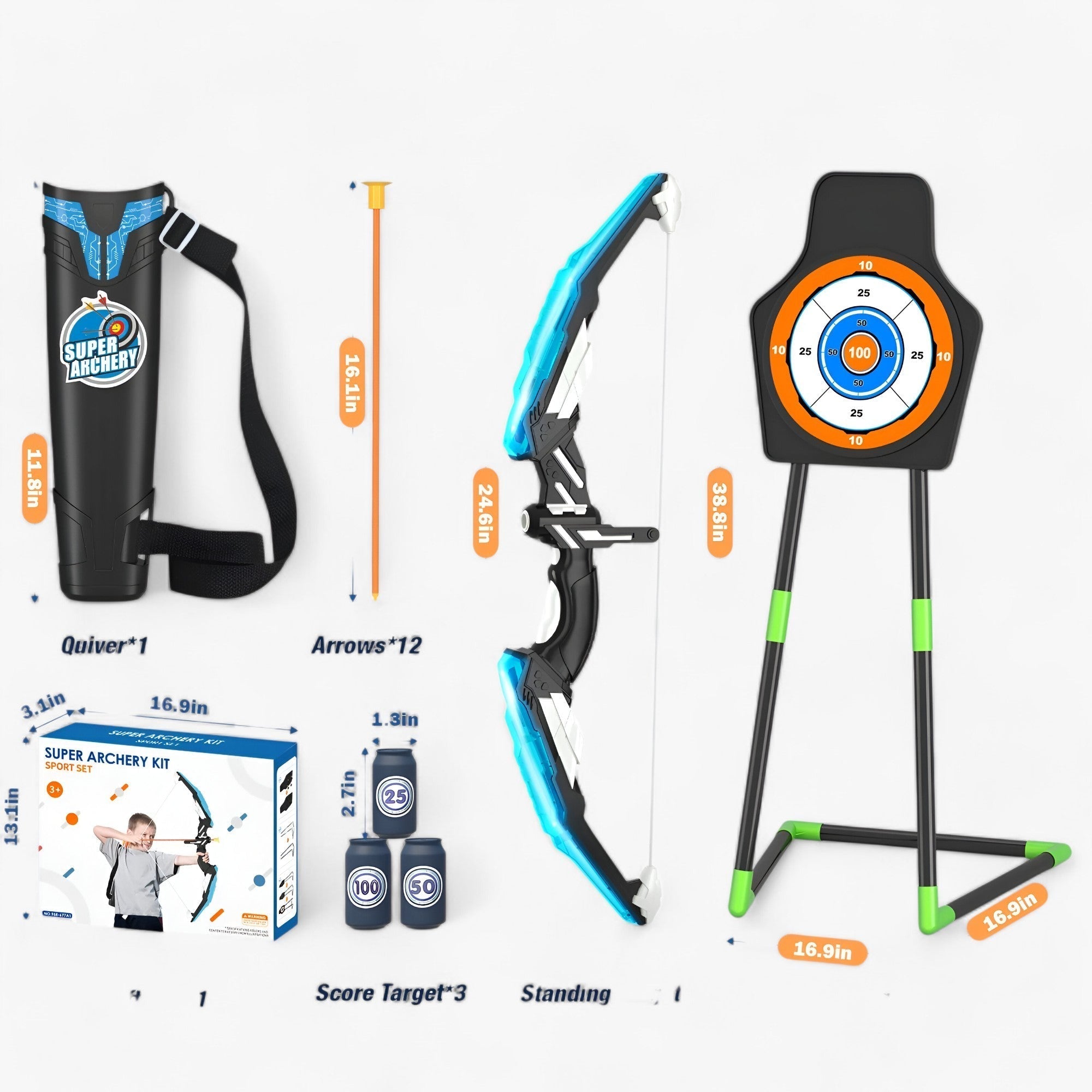 Kids Archery Bow and Arrow Set with Target