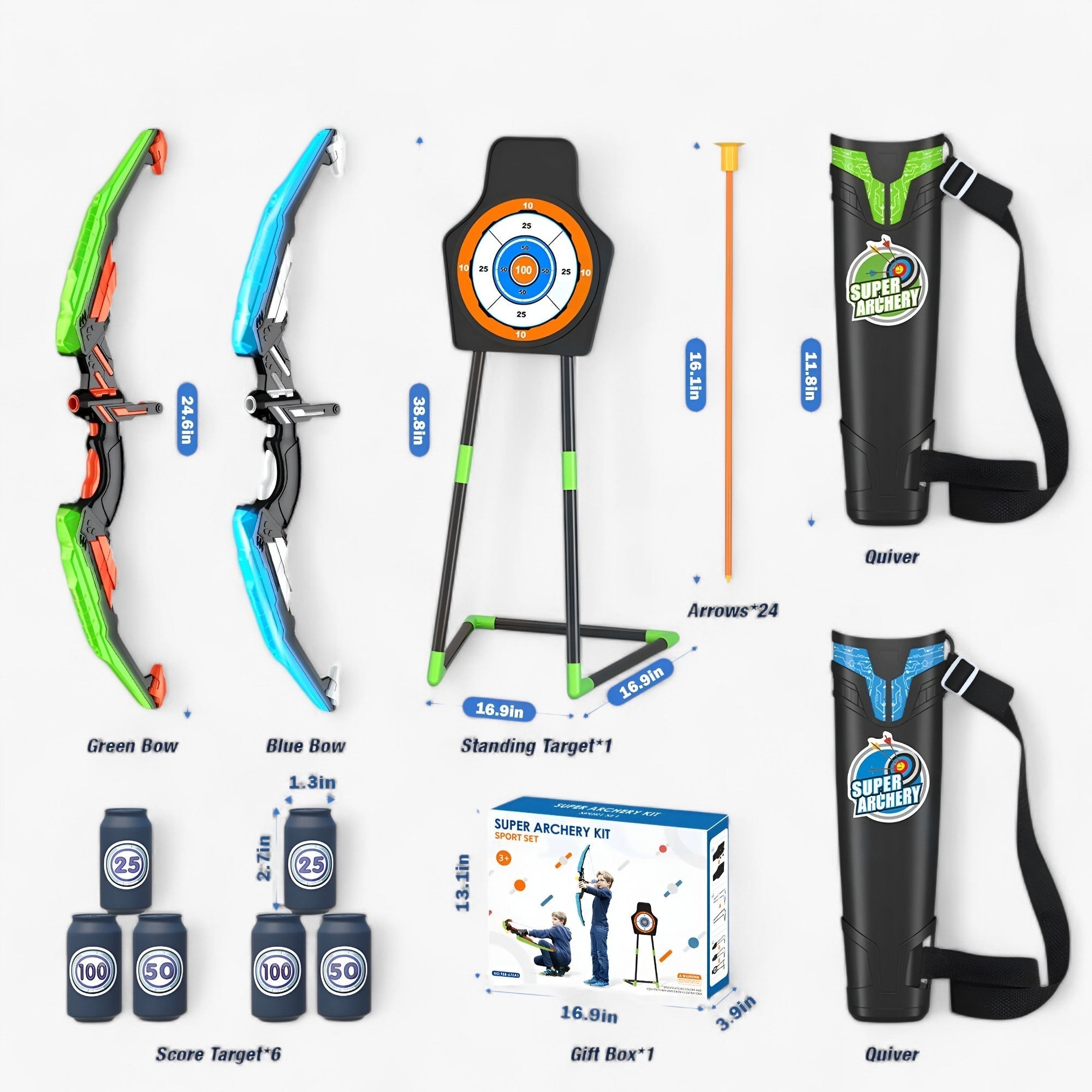 Kids Archery Bow and Arrow Set with Target