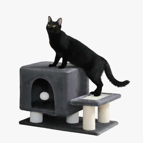 3-Level Cat Tree with Scratching Posts and Cat Condo