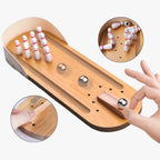 Mini Tabletop Wooden Bowling Game