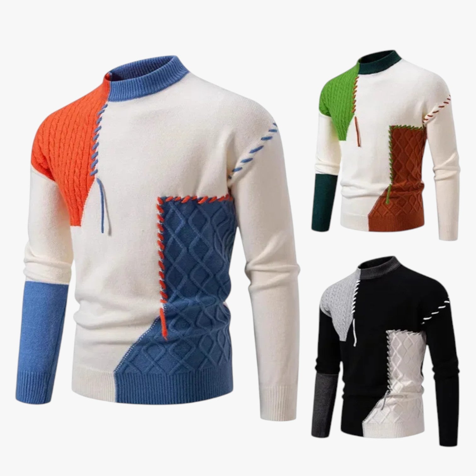 Men’s Color Block Knit Sweater