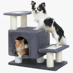 3-Level Cat Tree with Scratching Posts and Cat Condo