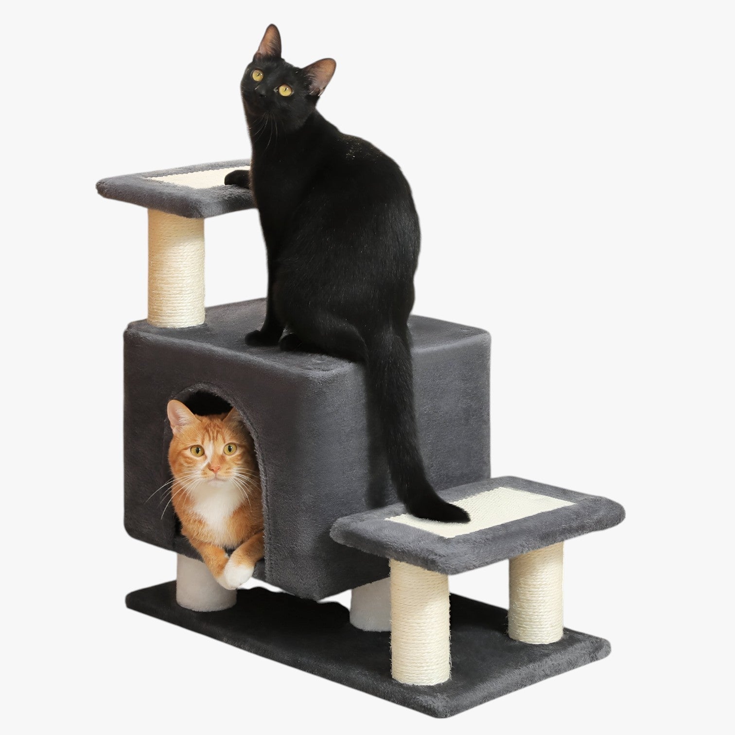 3-Level Cat Tree with Scratching Posts and Cat Condo