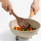 6-Piece Wooden Kitchen Utensil Set with Holder