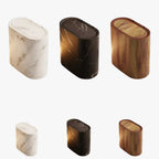 Slim Marble Pattern Bathroom Trash Can