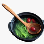 6-Piece Wooden Kitchen Utensil Set with Holder