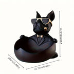 Bulldog Decorative Tray Statue
